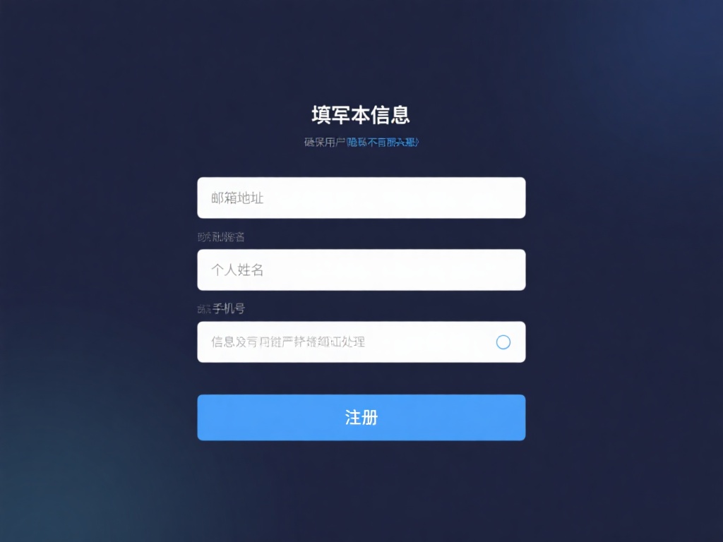 填写基本信息
点击注册按钮后，按照提示输入必要信